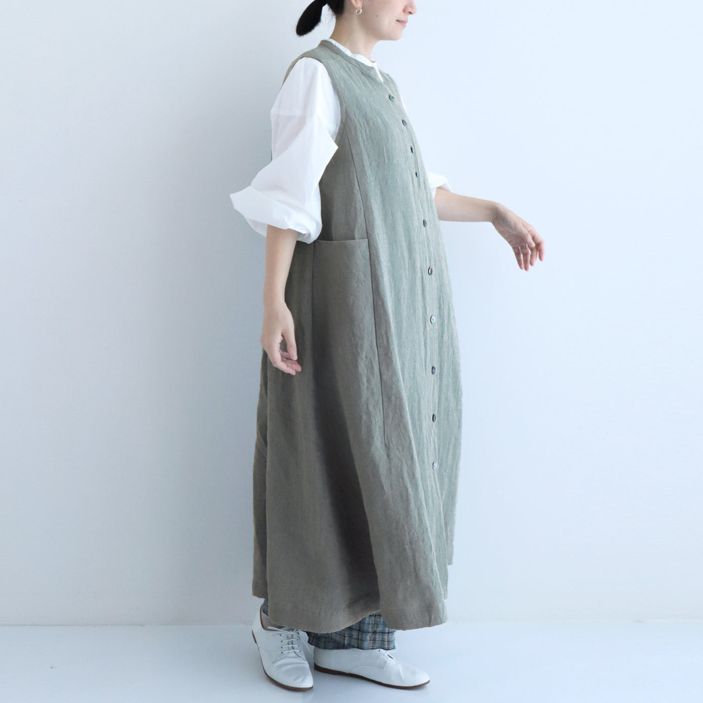 ポプリ企画　pot-pourri エルメノースリ　ワンピース　ナチュラル　ジレ エルメノースリワンピース| pot-pourri online shop
