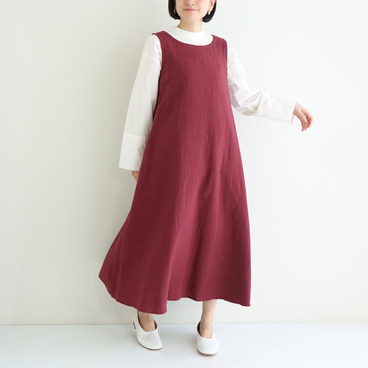 ポプリ企画 pot-pourri エルメノースリ ワンピース ナチュラル ジレ