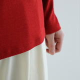 キュロねじりネックプルオーバー