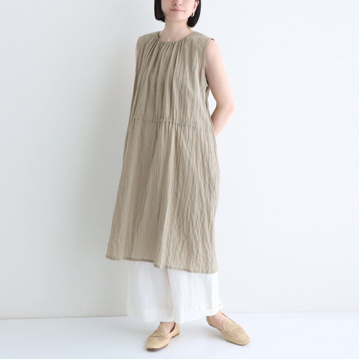 pot-pourriポプリノースリーブワンピース エルメノースリワンピース