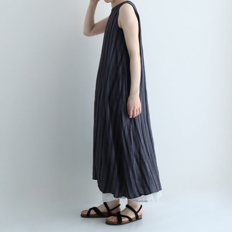 ☆レア☆ pot-pourri ポプリ企画　リネン　ワンピース　ノースリーブ コーヴァノースリーブワンピース | pot-pourri online shop