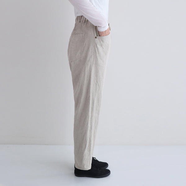 ボルデニムテーパードパンツ