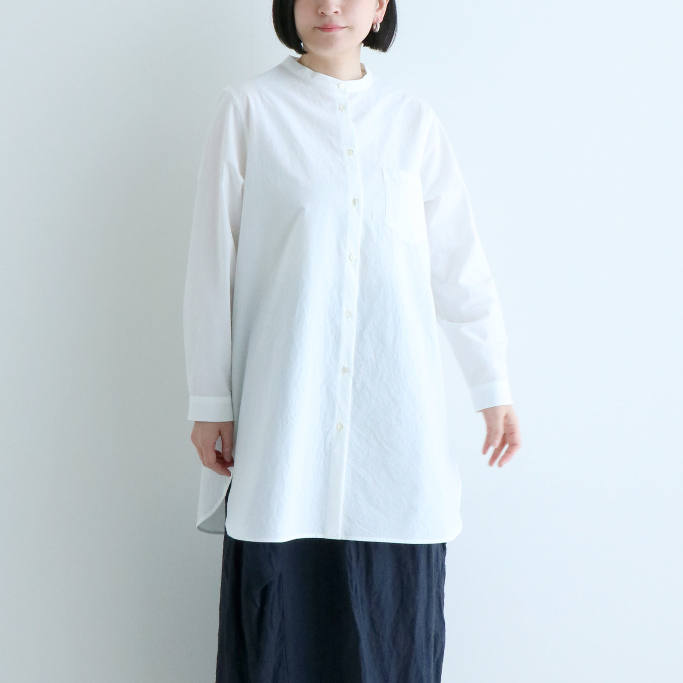 エイココンドウ　カラフルグラフィック半袖チュニック EIKO KONDO エイココンドウ チュニック 透け感 黒 ブラック